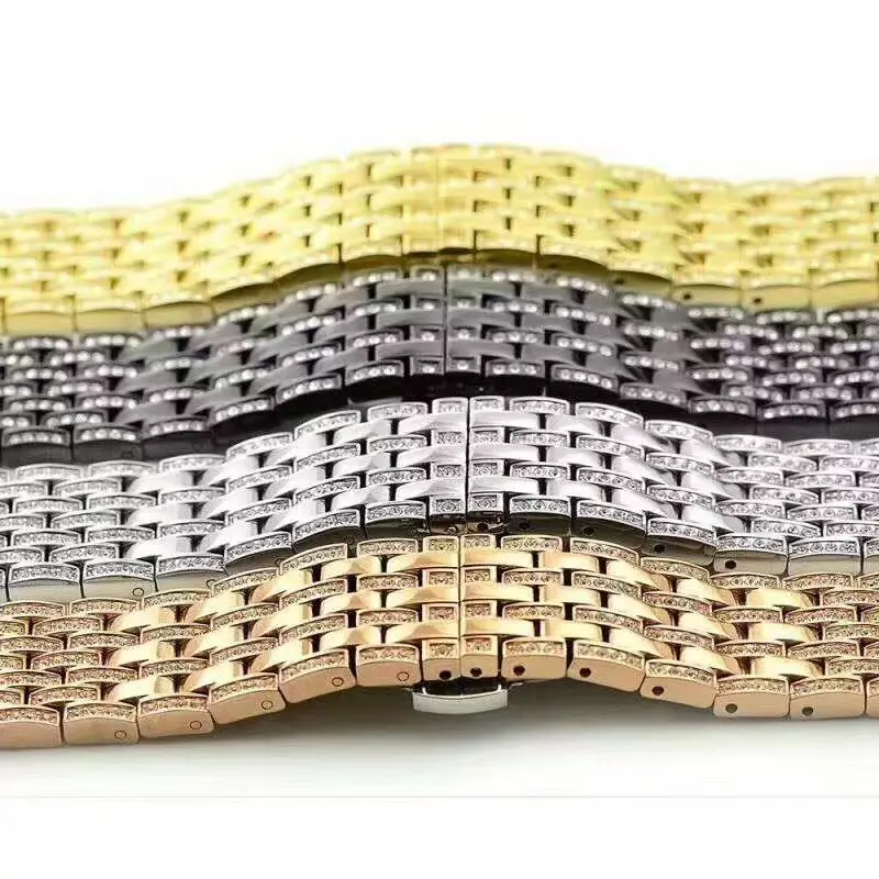 Браслет из нержавеющей стали со стразами, ремешок для Apple Watch Band 38 мм 42 мм 40 мм 44 мм для iwatch series 5/4/3/2/1