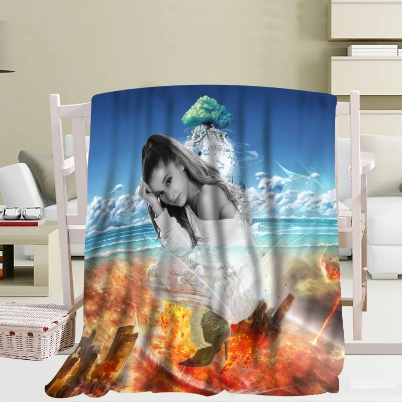 Изготовленные на заказ одеяла из фланелевой ткани Ariana Grande 56x80 дюймов 50X60 дюймов 40X50 дюймов диван-кровать плед для детей и взрослых теплое одеяло
