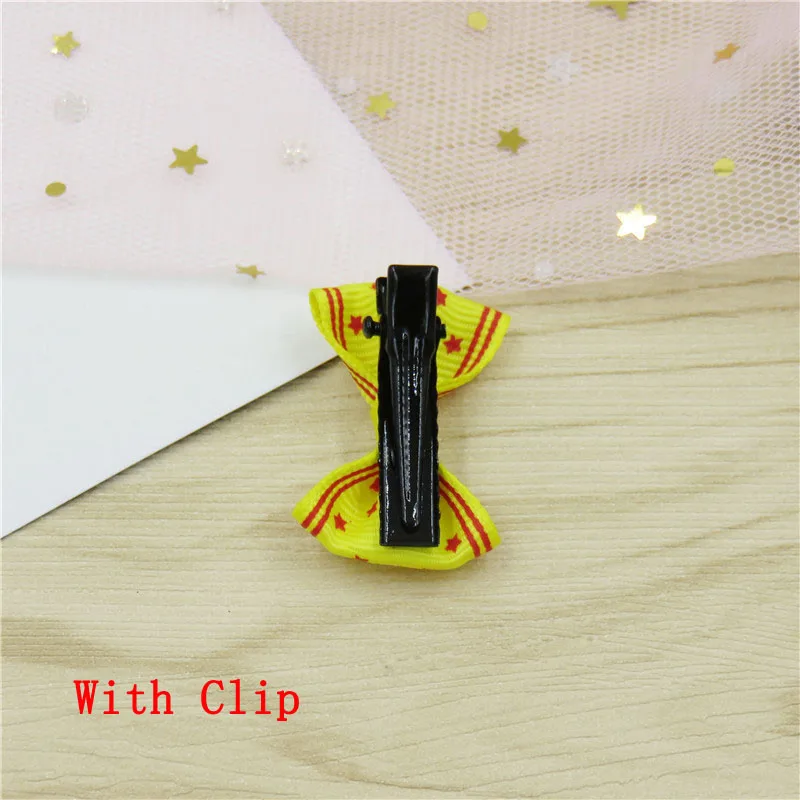 10 шт./лот милые полосатые маленькие банты заколки для волос девочек ручной работы