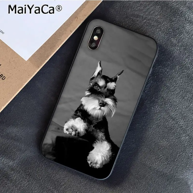 Чехол для телефона с изображением щенка шнауцера iphone 12 11 pro MAX 8 7 6 6S Plus X XS 5
