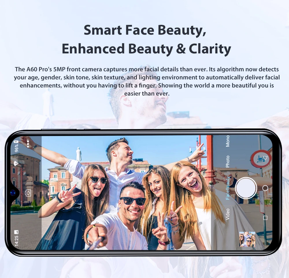 Blackview A60 PRO смартфон с четырёхъядерным процессором MT6761 ОЗУ 3 ГБ ПЗУ 16 4080 мАч 13 МП