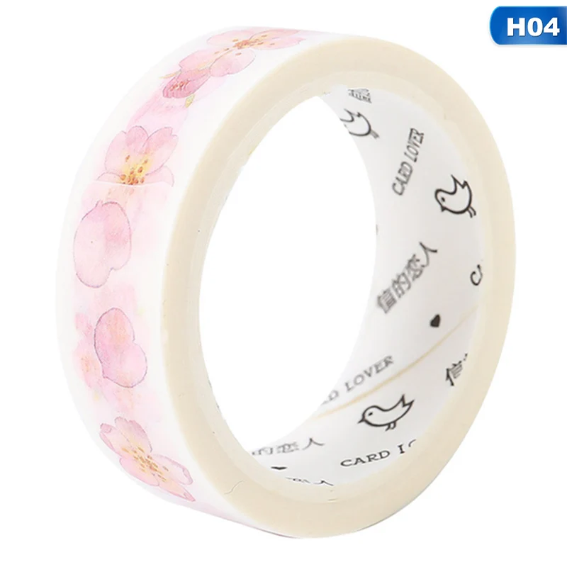 04 1X Романтический cherry blossom серии DIY декоративные изоляционная лента каваи васи лента Канцелярские клейкая лента этикетка наклейка - Цвет: 04