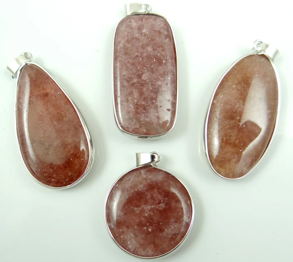 

Wholesale 8Pcs Natural Mica stone round rectangle Drop shaped natural Gem stone for DIY Necklace Pendant Jewelry Making