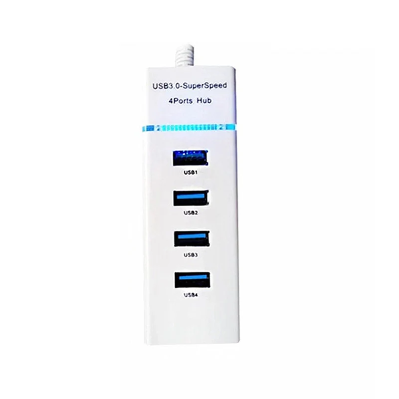 Белый Starplat usb-хаб 3,0 4 порта Micro USB 3,0 концентратор разветвитель с адаптером питания USB Hab высокоскоростной 5 Гбит/с USB разветвитель 3 хаба для ПК - Цвет: Белый