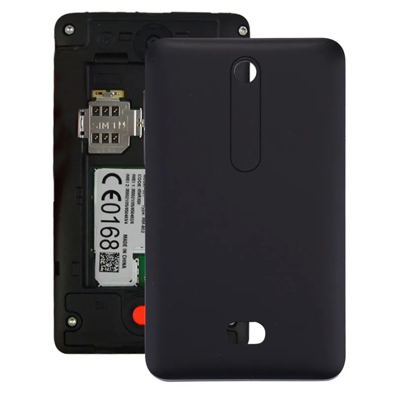 Черный Задняя крышка аккумулятора для Nokia Asha 501 - Цвет: Черный