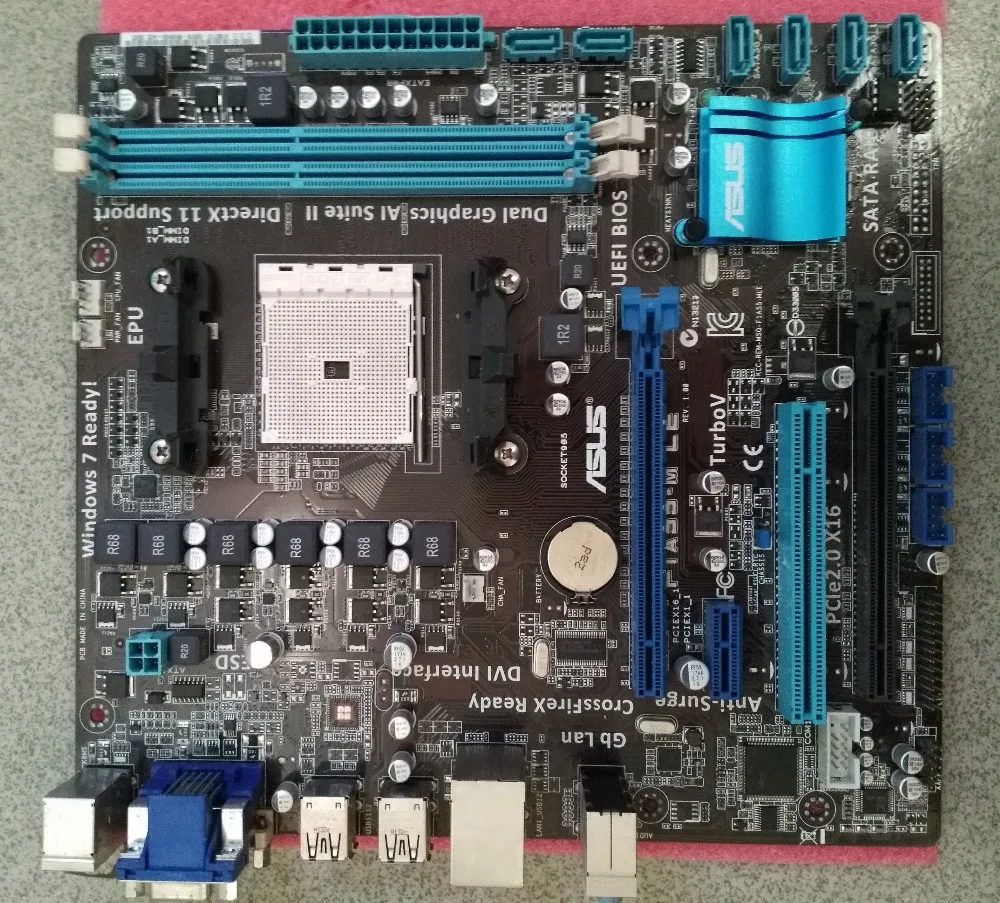 Asus F1A55-M LE оригинальная настольная материнская плата/A55 разъем FM1 DDR3 32G SATA2 USB2.0 uATX б/у
