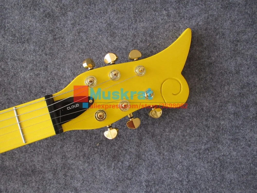 In stock !Prince cloud Electric guitar metal yellow color maple body and neck Free shipping hot sale | Спорт и развлечения
