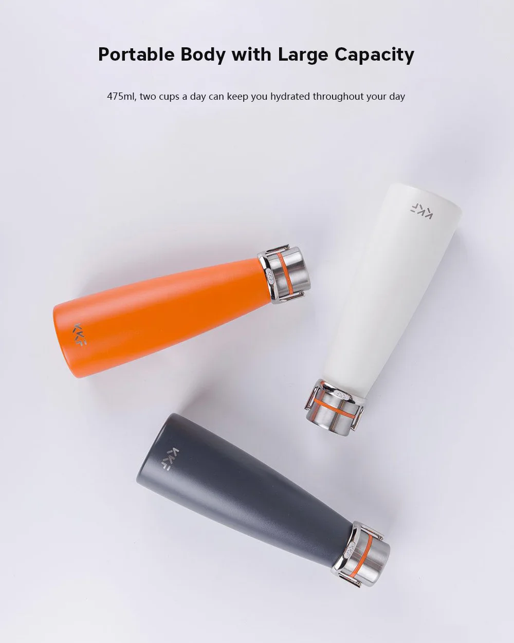 Xiaomi Mijia 475 мл вакуумная фляжка бутылка из нержавеющей стали Вакуумная Изолированная бутылка для воды офисная чашка портативная Спортивная бутылка