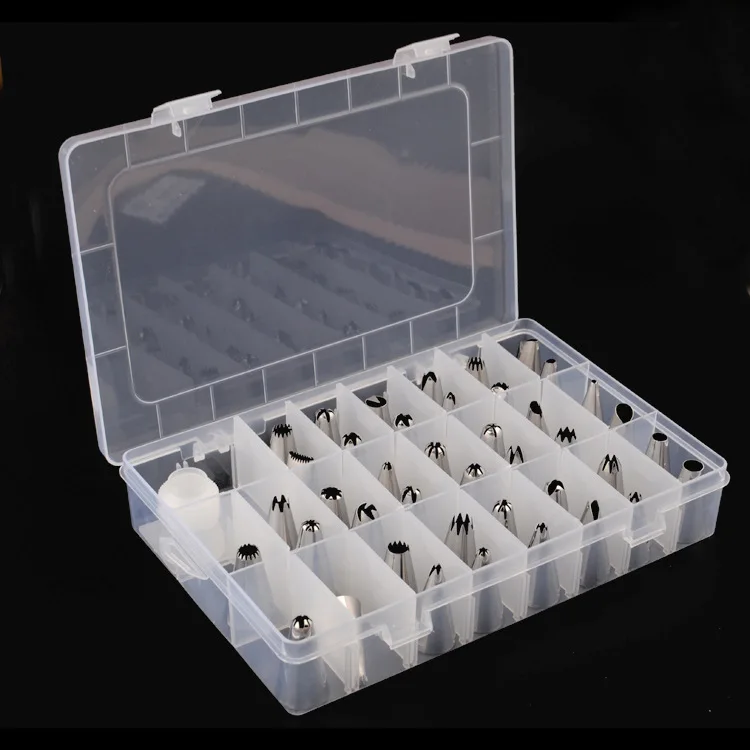 

42PCS 304 Stainless Steel Piping/Dispenser Cupcakes Nozzle Kit, 2 Silicone Pastry Bag and 2 Couplers, Perfect for Cakes,