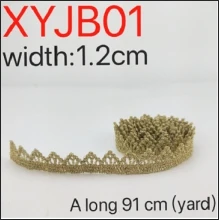 XYJB01 2 ярда ширина 1,6 см золотое Кружево DIY Лолита Швейные аксессуары для одежды отделка края Свадебное кружево материал кружева quenn платье - Цвет: XYJB01