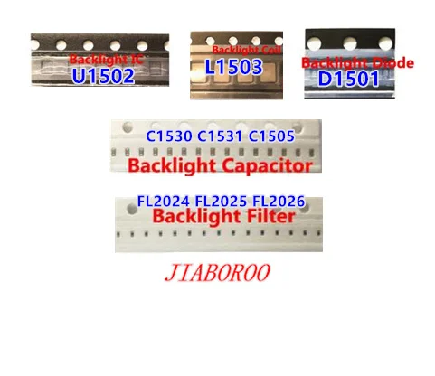 2 комплекта для iPhone 6 6plus, комплект решений для подсветки IC U1502+ катушка L1503+ диод D1501+ конденсатор C1530 31 C1505, фильтр FL2024-26