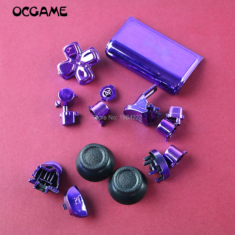 OCGAME Хром Полный Butons для Игровые приставки 4 PS4 Pro контроллер CUH ZCT2 JDM 040 JDS R2 L2 R1 L1