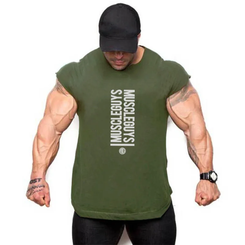 Muscleguys брендовая Бодибилдинг Рубашка без рукавов Одежда для тренажерных залов