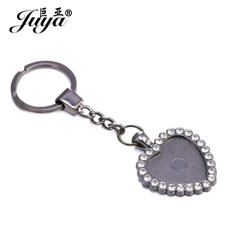 2pcs/lot 25mm Heart Shape Ancient Gold Cabochon Base Setting For Metal Key Keychain Pendant Jewelry Making Findings Handmade | Украшения и