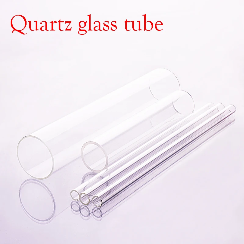 Tubo de vidrio de cuarzo, diámetro exterior 13mm, espesor 1,5mm, longitud completa 200mm/250mm/300mm, tubo de vidrio resistente a altas temperaturas, 1 ud.