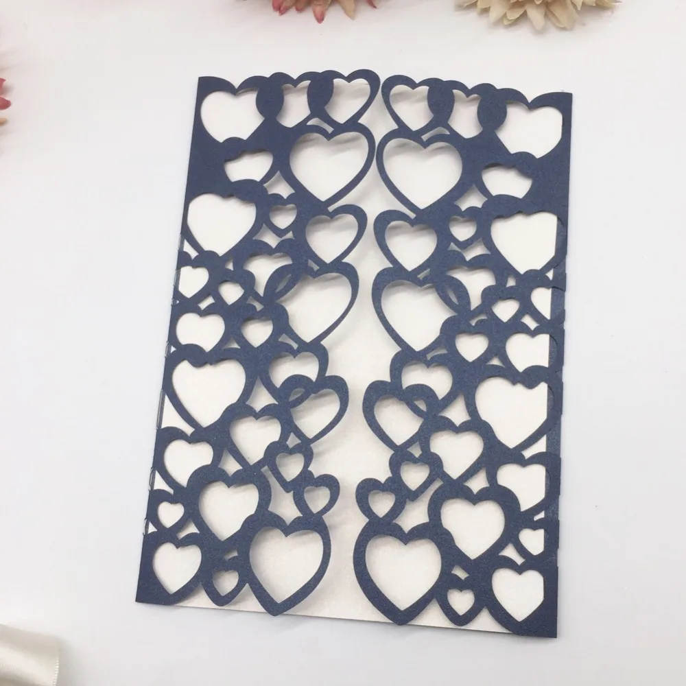

30pcs Wedding Invitation Card Heart Pattern Birthday Party Dinner Invite Wedding Decorations Greeting Gift Card Wedding Card