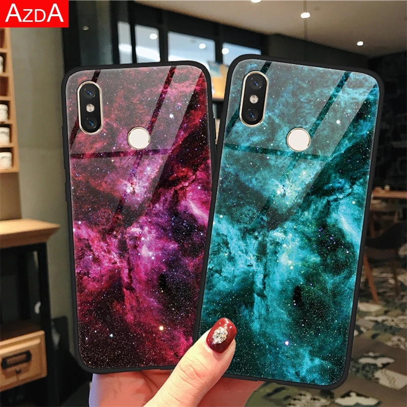 Чехол из закаленного стекла со звездным небом для Xiao mi Red 5 Plus 6A S2 Note 4X5 6 7 K20 Pro A2 8 SE