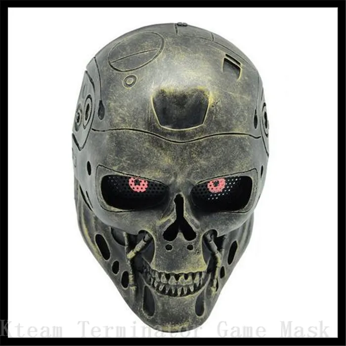 Halloween Party Cosplay Skull Mask The Horror Movie Terminator Theme Full Face Fiberglass Resin Masks Gold Silver Free Shipping | Дом и сад