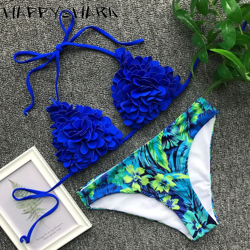 Сексуальные цветочные бикини HAPPYSHARK летние бразильские 2019 купальник с арбузами