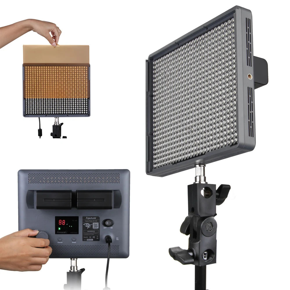 Aputure HR672W HR672C HR672S CRI 95 + Светодиодная панель для видеостудии комплект аккумулятора