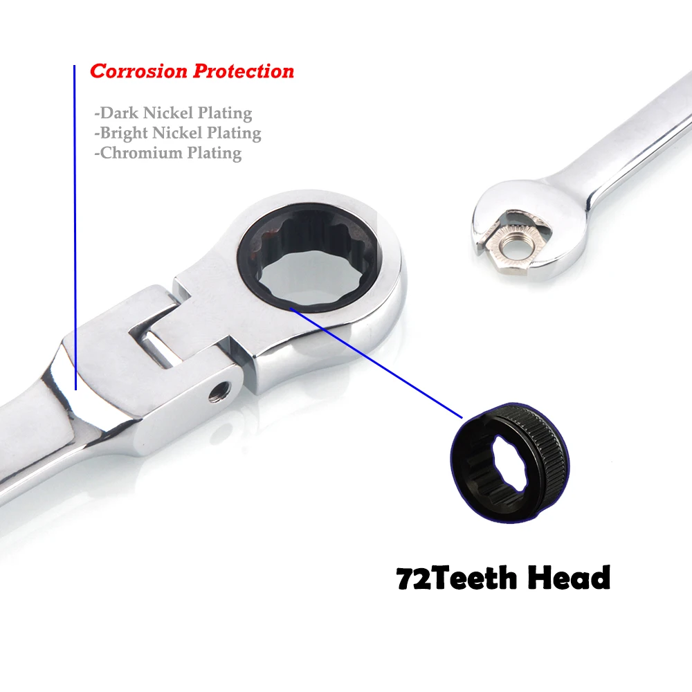 Xkai 18 м гибкой головкой ключа ratchet Комбинации ключ набор ключей скейт инструмент