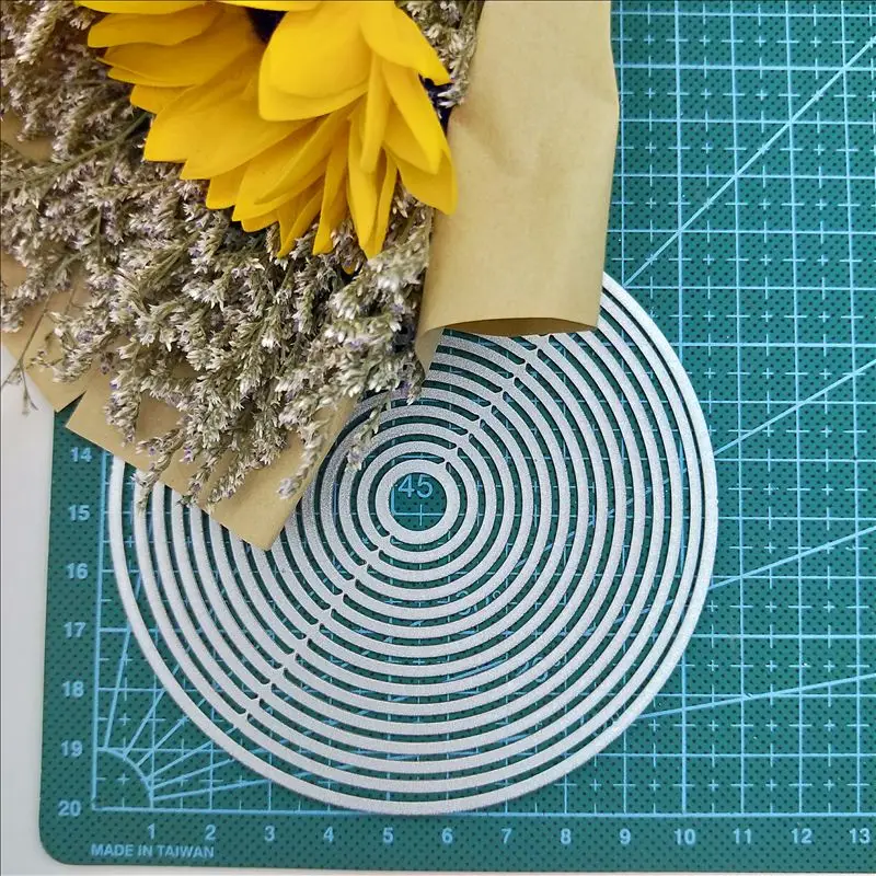15 шт Круглые штампы и для изготовления карт трафареты DIY скрапбукинга бумажный
