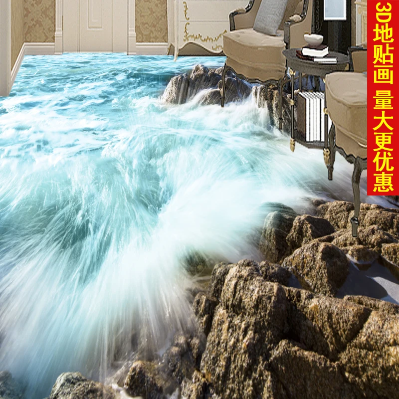 Beibehang пользовательская роспись пола 3d ПВХ настенная бумага самоклеящиеся