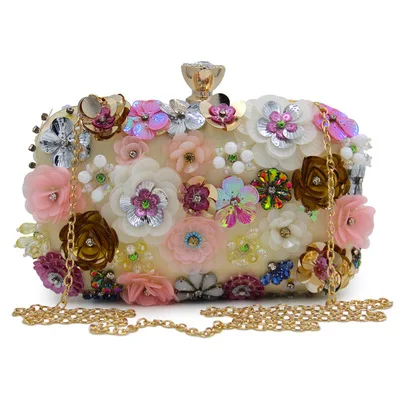 Женские уникальные сумки с цветком красочные кристаллами украшения лидер продаж