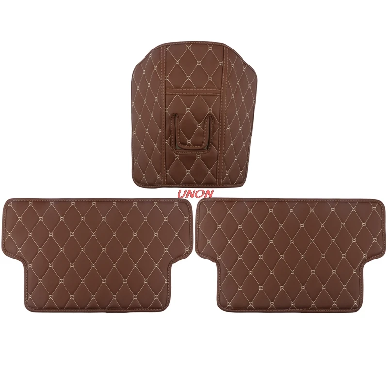 BN beige line 3pcs Кожаное сиденье автомобиля anti-kick коврик подлокотник анти-kick коврик для toyota rav4 2013 аксессуары - Название цвета: BN beige line 3pcs