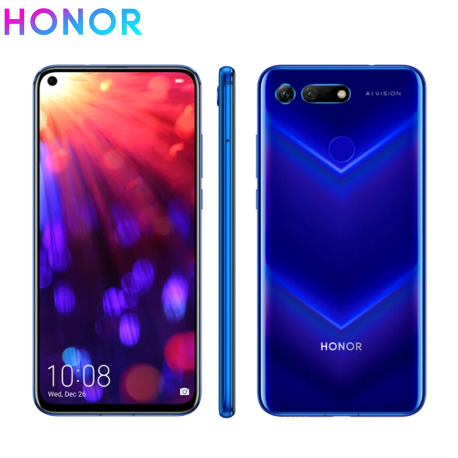 Новая глобальная версия honor V20 LTE мобильный телефон 8 RAM 256GB ROM 6 4 &quotKirin 980 OctaCore Andorid 9
