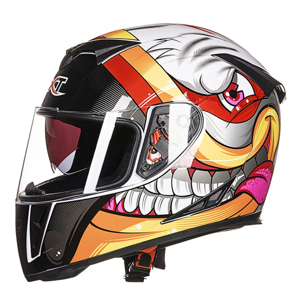 GXT мотоциклетный шлем с мультяшным рисунком откидной крышкой комфортный дышащий