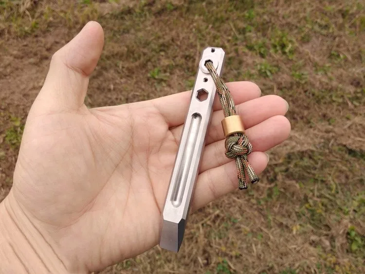EDC titanium TC4 124 мм Длина 74 мм толщина EDC Prybar Cowbar Pry Bar 50 г с шестигранным гаечным ключом гаечный ключ фреза обработка