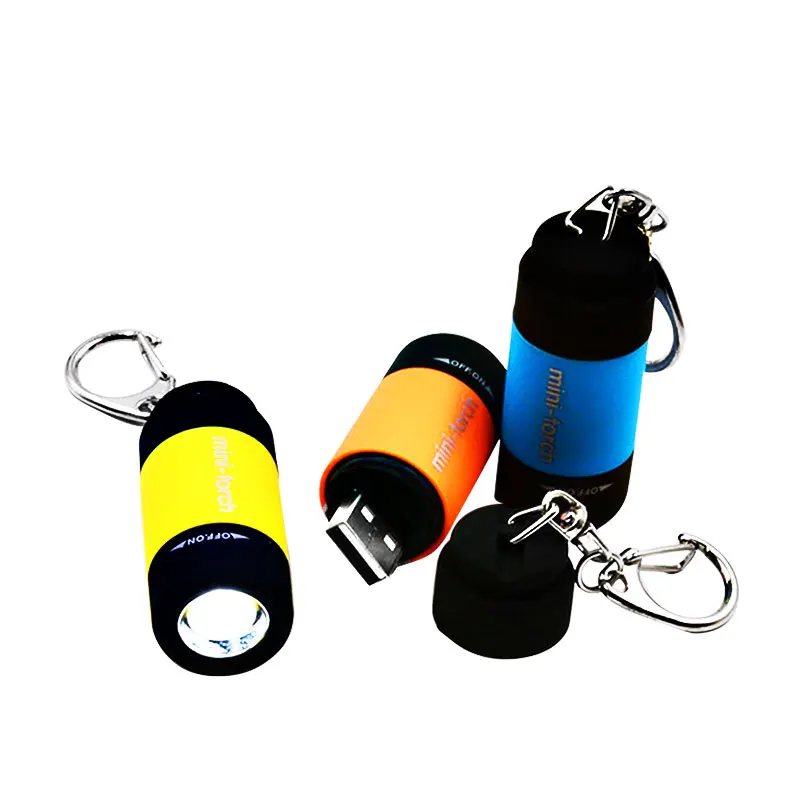 Светодиодный мини фонарик COB с зарядкой от USB Мощный карманный фонарь брелок со