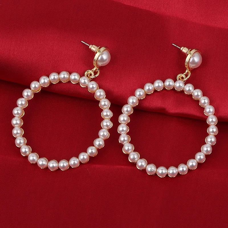 LEADERBEADS 2019 Новое поступление гипербольные круглые Висячие серьги для свадьбы