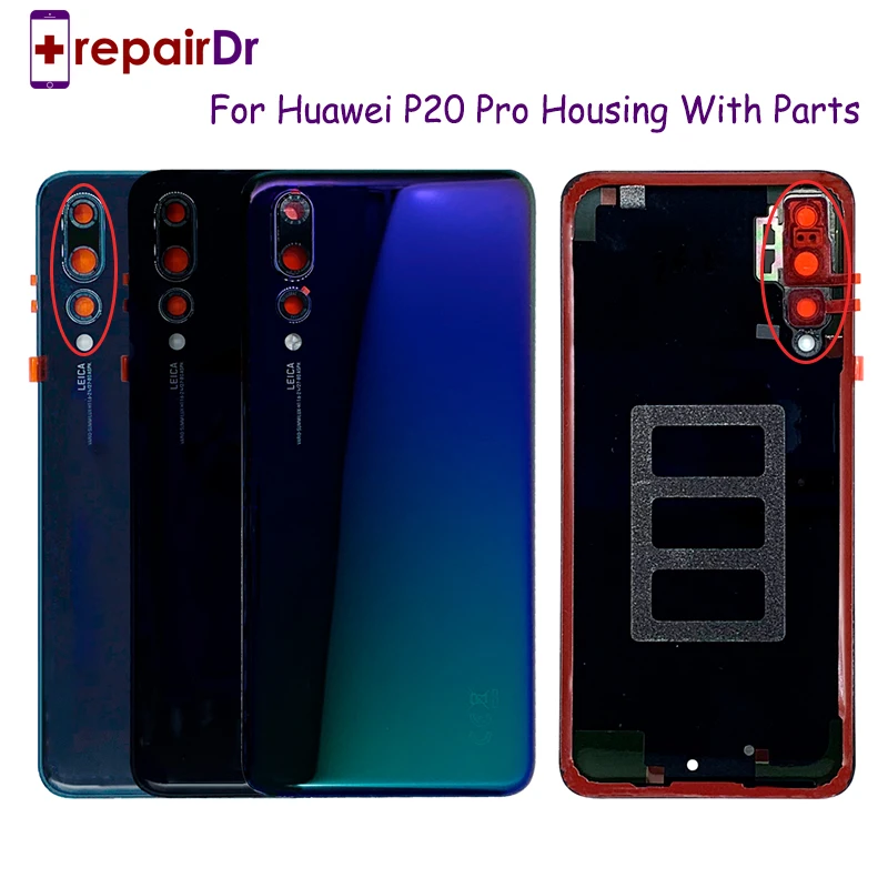 Новое оригинальное стекло для Huawei P20 Pro крышка батареи задняя корпус дверь чехол с