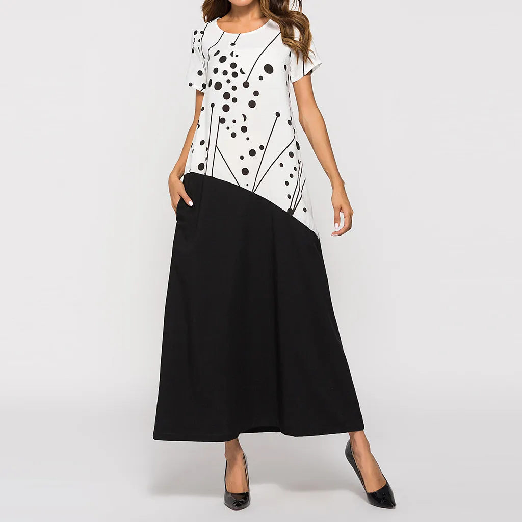 Женское платье в мусульманском стиле CHAMSGEND Модное Длинное длинное для дома лета