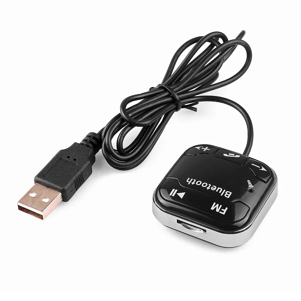 A2DP Car Kit Wireless Bluetooth FM MP3 Player 3.5mm Audio AUX TF card Slots + Dual USB Magnetic sticker | Электроника