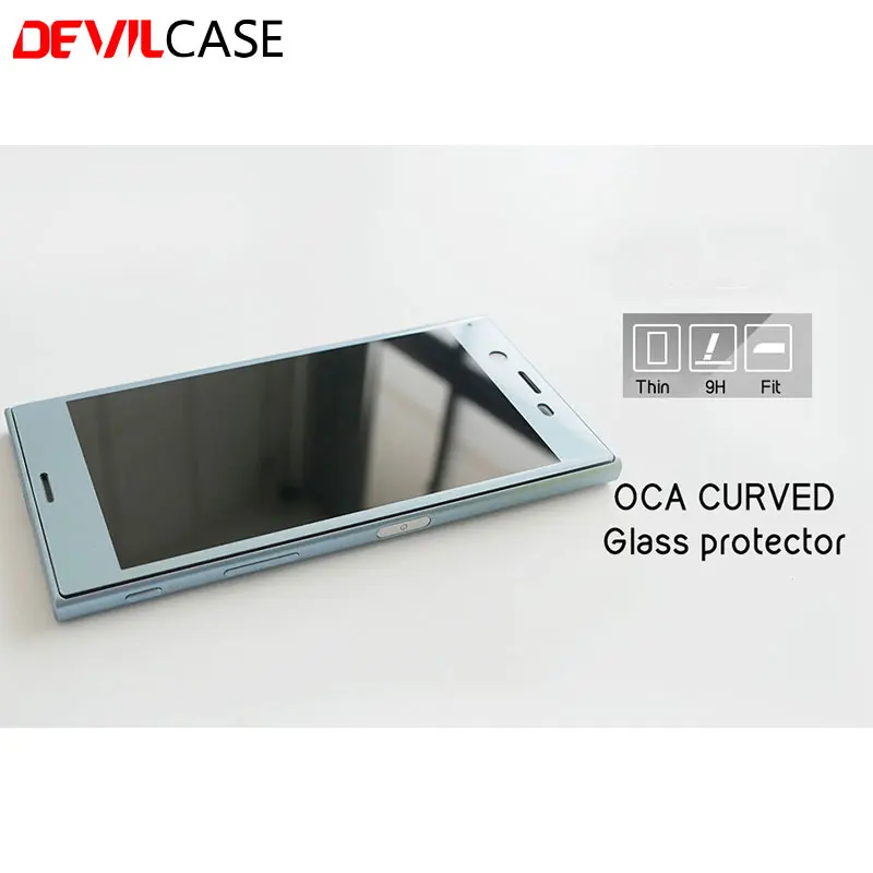 DEVILCASE OCA Craft 3D Изогнутое Стекло протектор для SONY XPERIA XZ1 5,2 дюймов экран протектор HD Закаленное стекло пленка