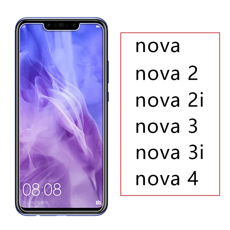 Защитное стекло для Huawei Nova 1 2 2i 3 3i 4 I закаленное защиты экрана на Huawey Huwei Hawei Hauwei i2 i3