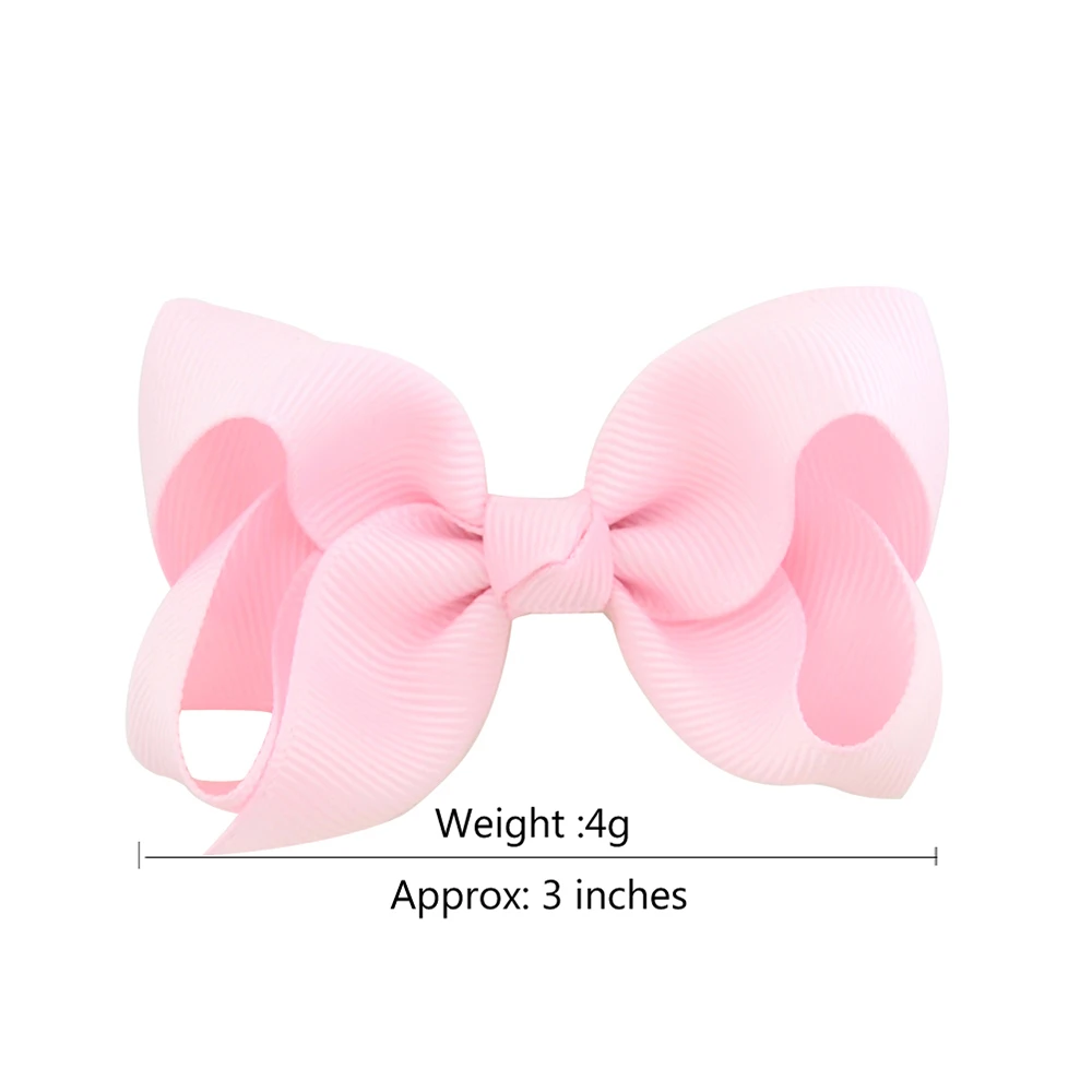 

3 inch 40 Bulk Small Toddler Ribbon Bows Alligator Hair Clips Solid Children Hair Bows For Pigtails Little Girl Hair Accessories