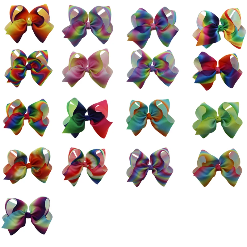 

170pcs DHL Free shipping 2017 Newest Big bowknot hairpins girl barrettes large colorful cute unicorn bow hair clip jojobow