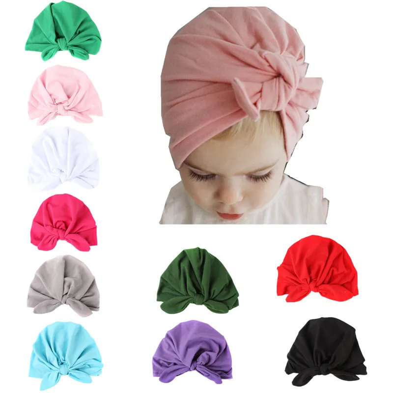 

2017 Spring Autumn Fashion Baby Hats Solid Knitted Cotton Beanie Caps for Girls Boys Newborn Toddler Children Bohemia Style New