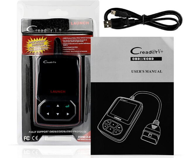 Launch X431 Creader V+ OBD2 автомобильный считыватель кодов неисправностей