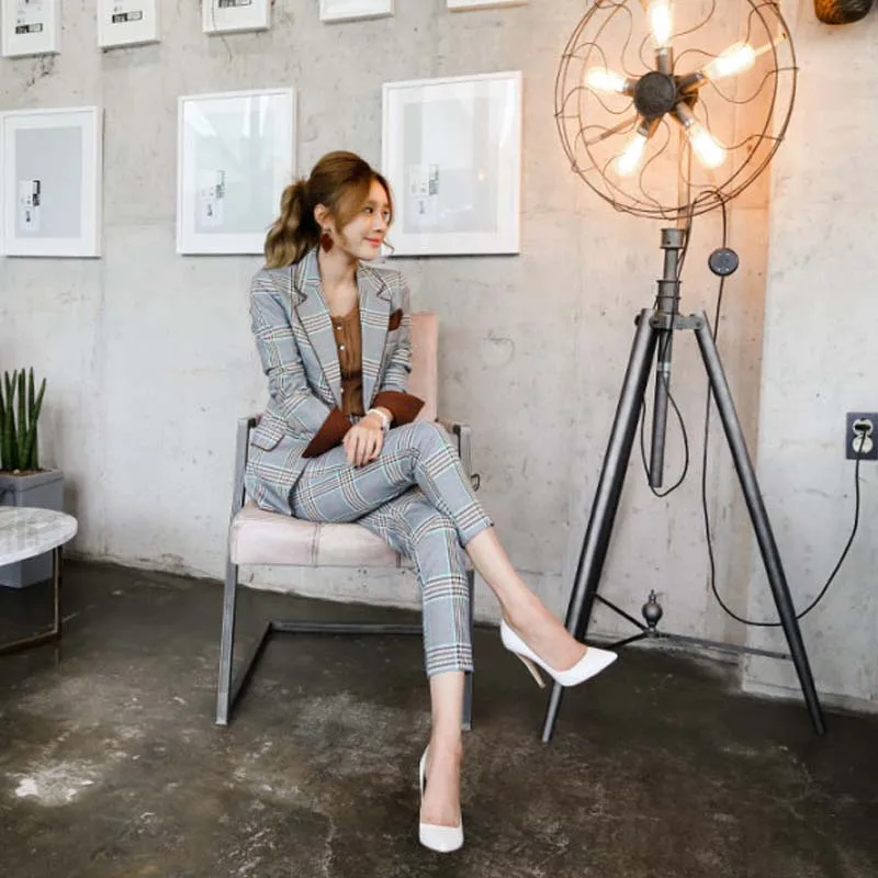 Женский костюм офисный весна темперамент тонкий Повседневный деловой