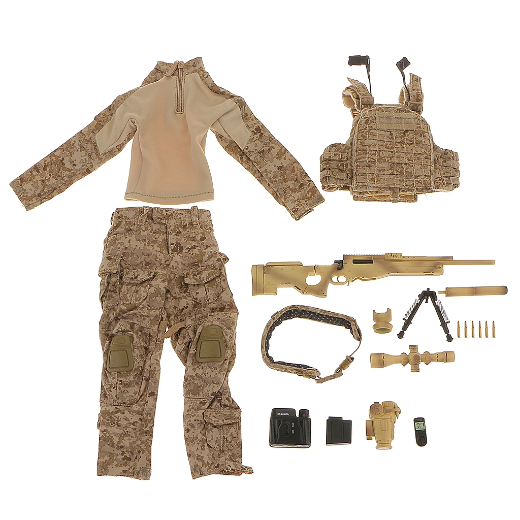 Новые поступления 1/6 США спецназ снайперская одежда комплект одежды 12' zy Toys пустыня, камуфляж детские игрушки подарок на день рождения Костюмы доступом