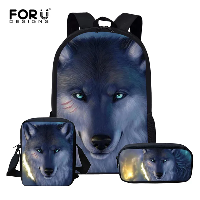 Z1811CEK FORUDESIGNS/рюкзак с крутым волком для подростков, мальчиков, девочек, сумки для книг, дорожная детская школьная сумка, набор для детей, Сумка с галактикой, Mochila escolar - Цвет: Z1811CEK