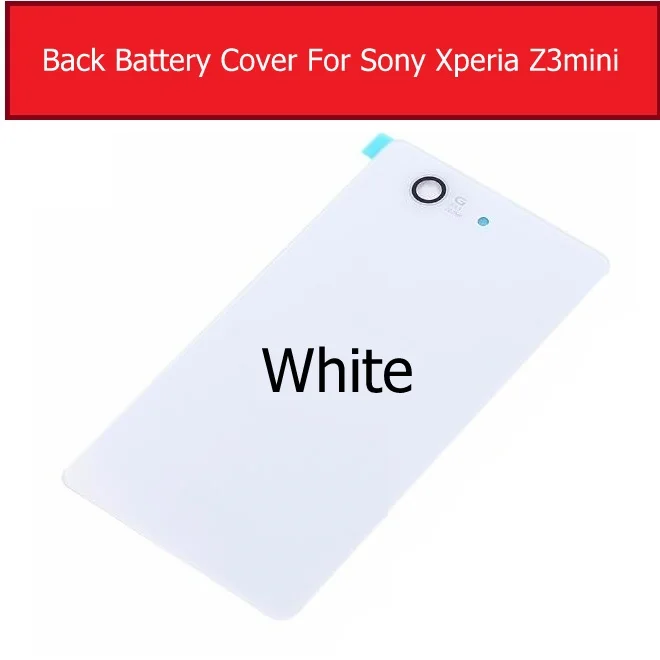 Задняя крышка батарейного отсека стеклянная для Sony Xperia z3 mini/Compact M55W D5803 D5833 чехол + 1
