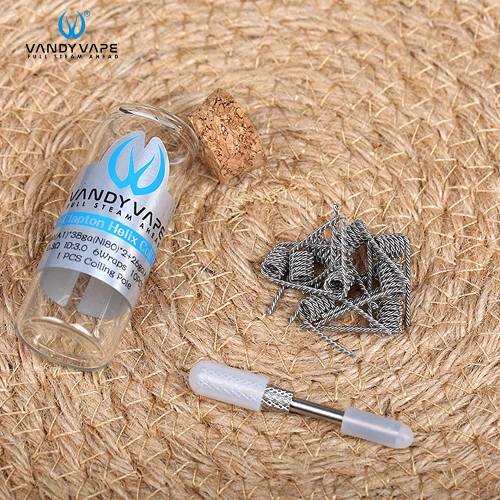 10 шт/20 шт Оригинальный Vandyvape Clapton Helix готовые катушки 28ga (A1) * 38ga (Ni80) 2 + 26ga
