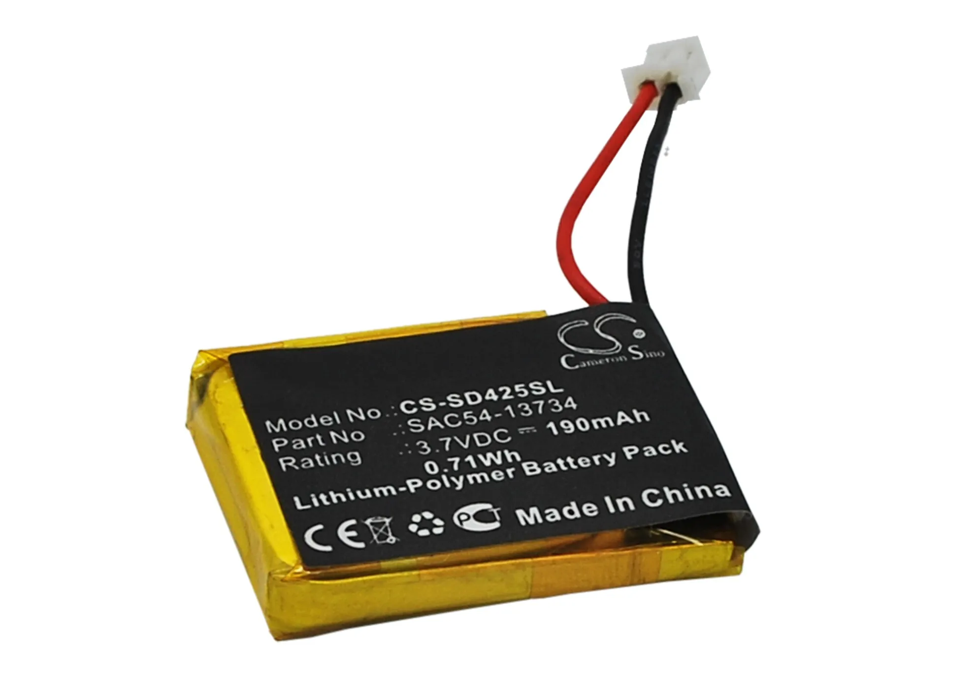SAC54 13734 батареи Cameron Sino 190mAh для спортивного тренировочного аппарата 425 S FT 125 125W SD