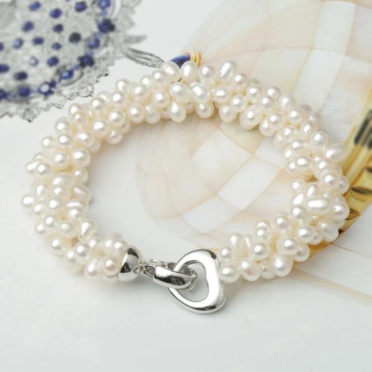 Вечная Свадьба Женский подарок Слово 925 натуральный жемчуг браслет пресноводный